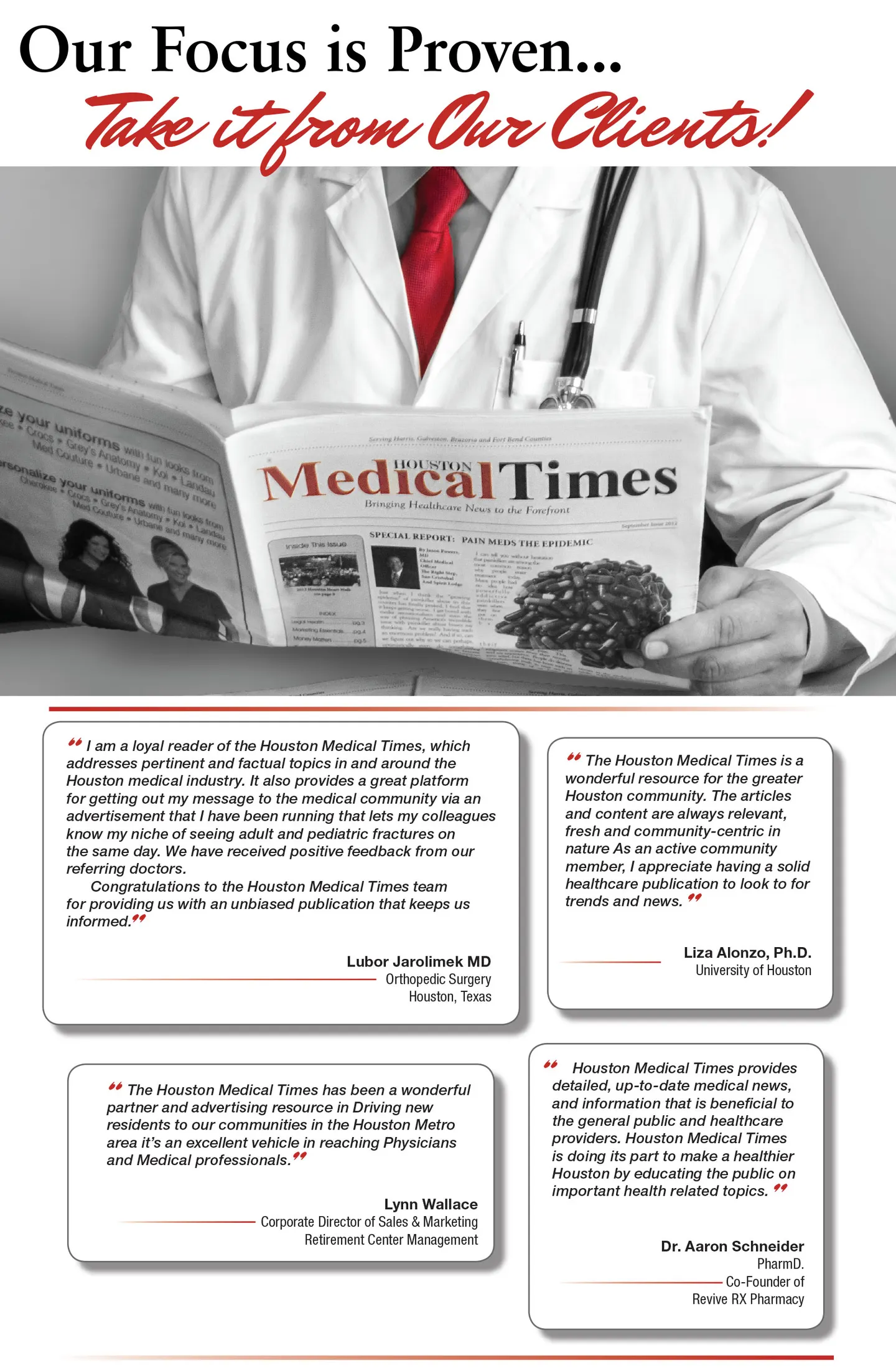 Houston Medical Times testimonials