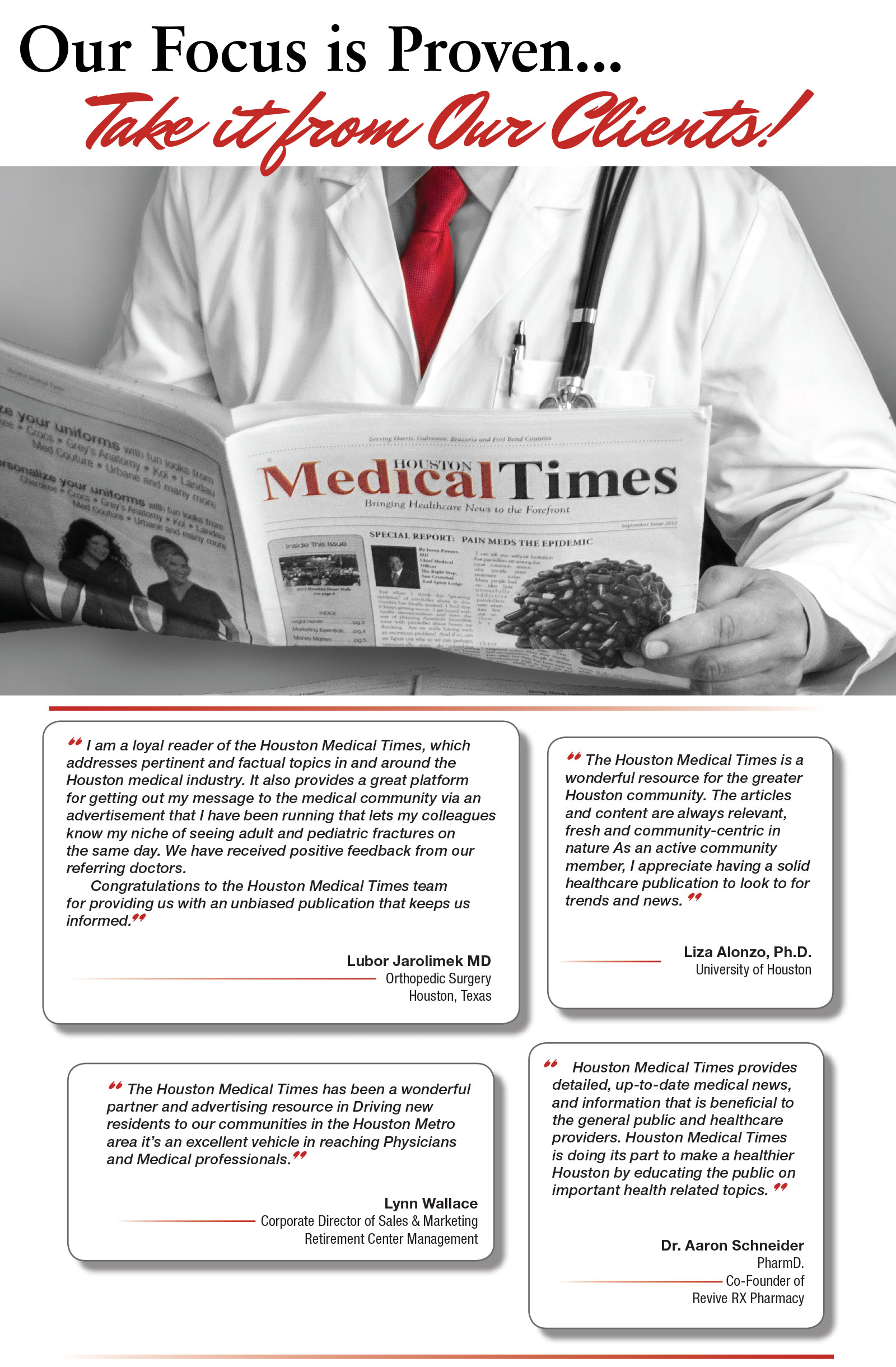 Houston Medical Times testimonials